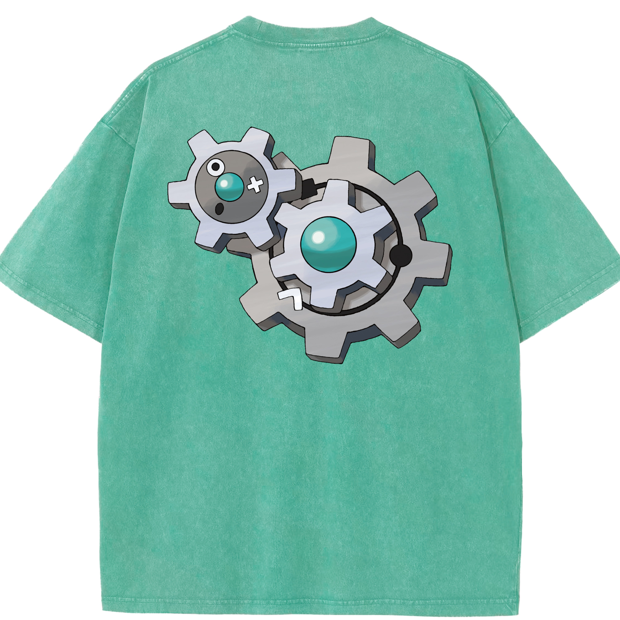 （画像用） ポケットモンスター Pokémon 綿100% ヴィンテージ風 半袖Tシャツ（背面プリント）